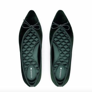 NIB Birdies Goldfinch Ballet Flat - Size 8, Hunter Green